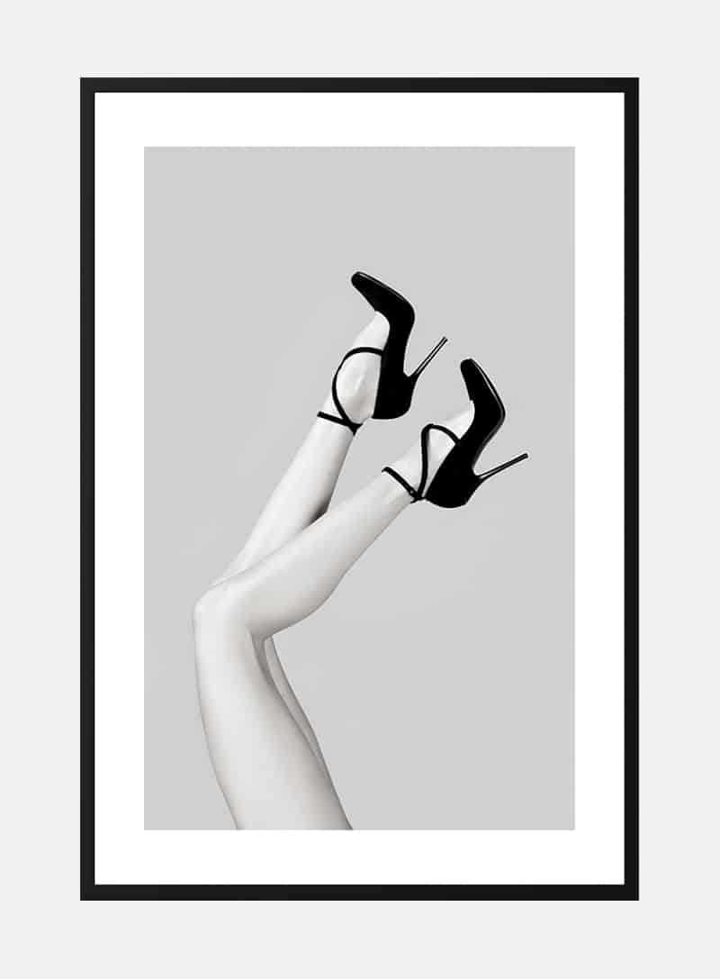Billede af Black high heels plakat