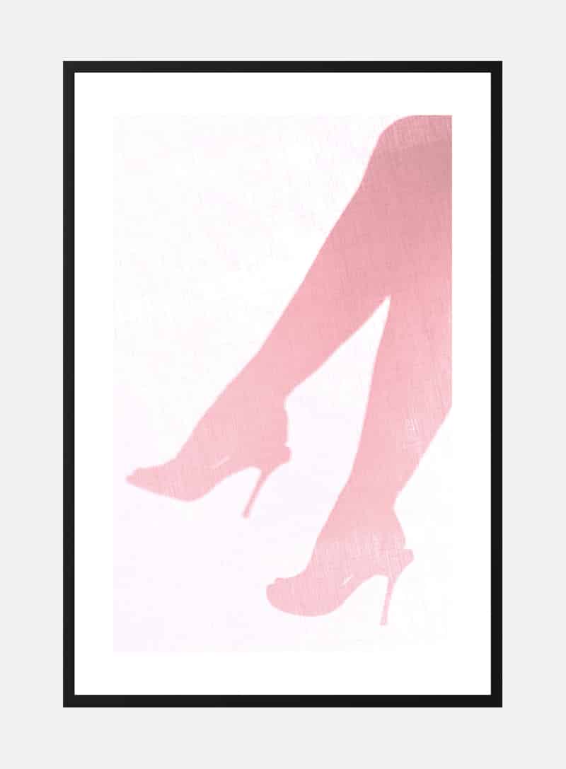 Pink high heels plakat