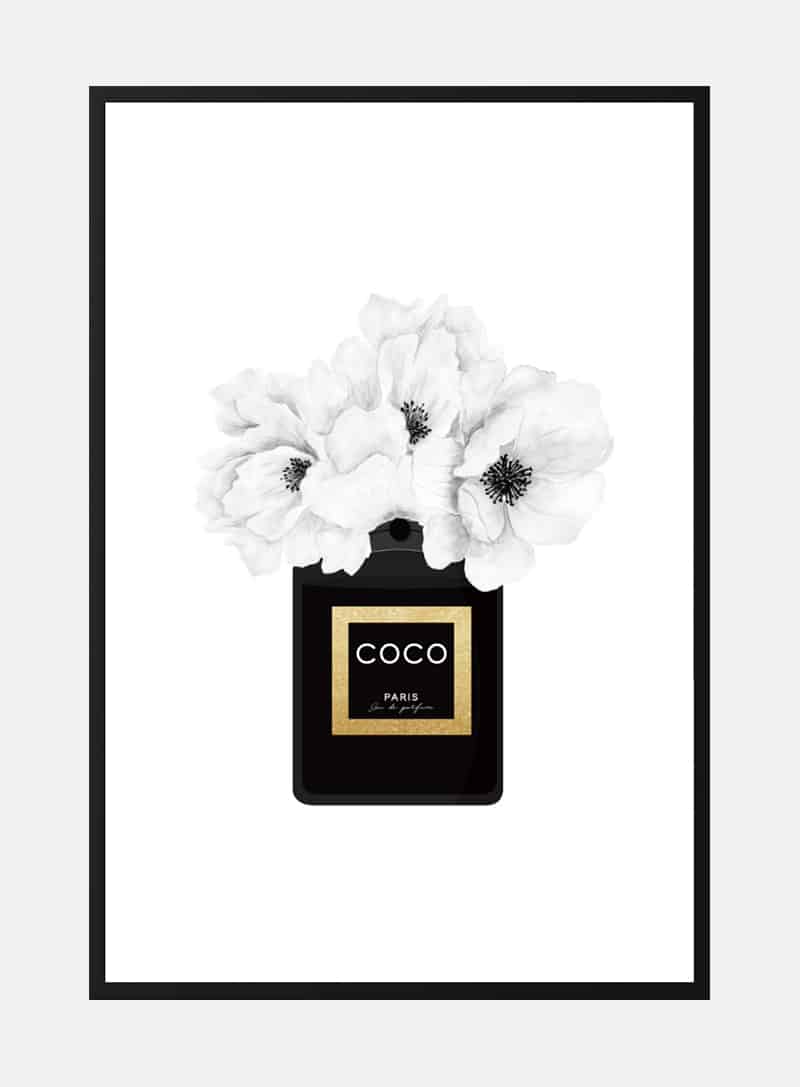 Coco Chanel perfume plakat