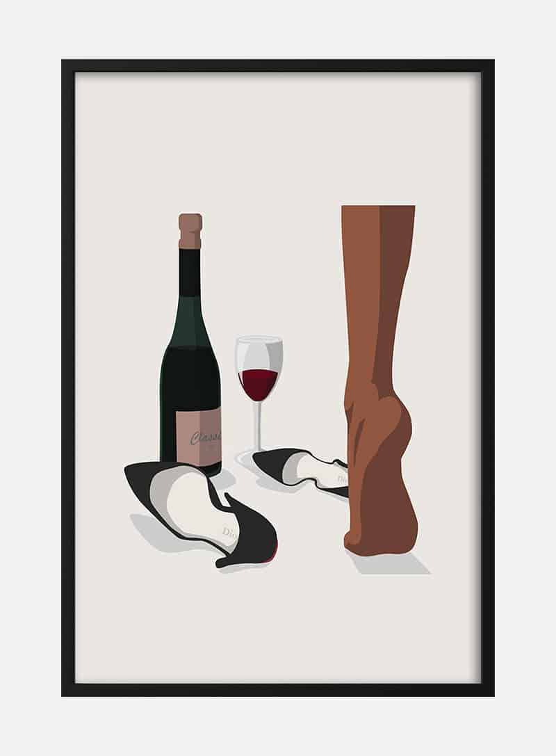Billede af Wine and Design Retro plakat