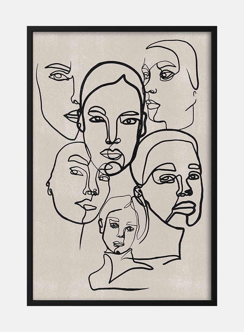 Billede af The Many Faces of a Woman Plakat