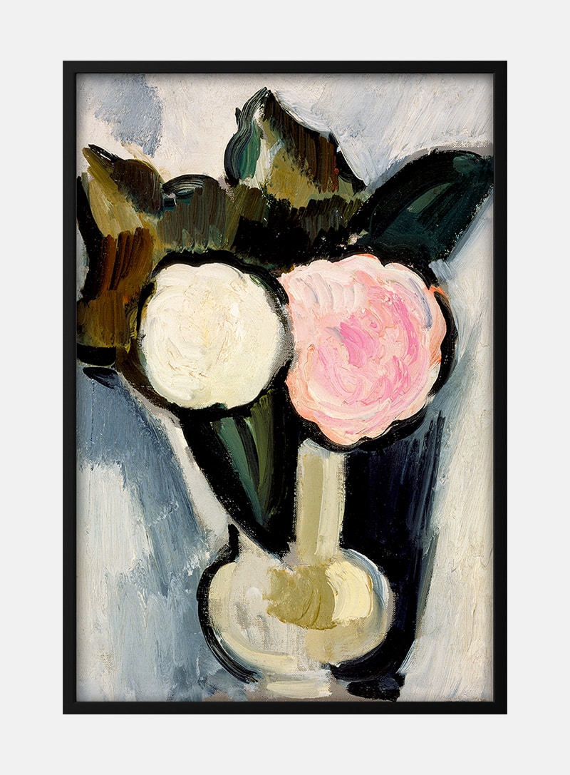 Flowers in a vase by Marsden Hartley plakat