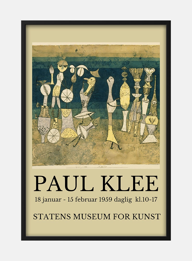 Woods apt Højde Paul Klee Exhibition 1959 Plakat - artsyfartsy.dk