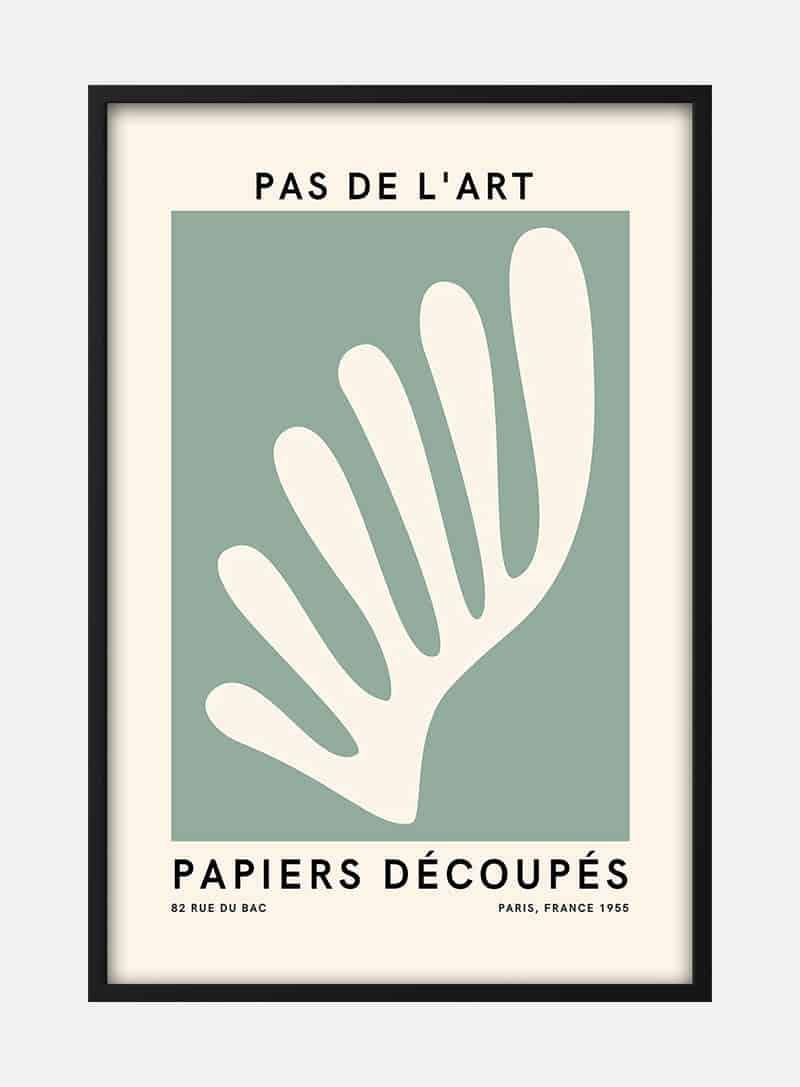 Pas De L'art Green French Art inspired Plakat