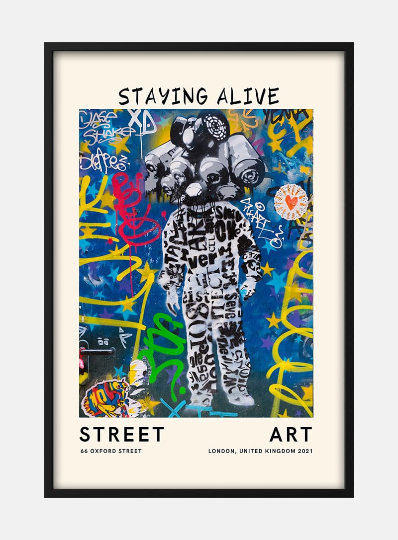 Billede af Street Art - Staying Alive Plakat