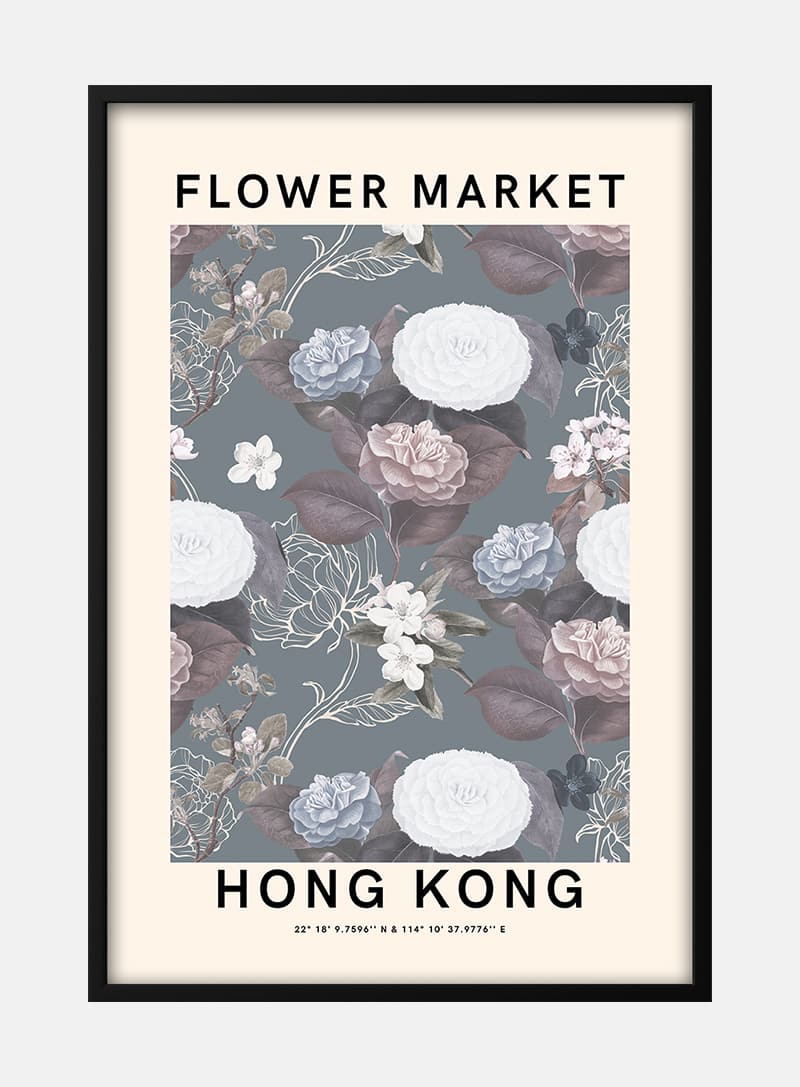 Billede af Flower Market - Hong Kong Plakat
