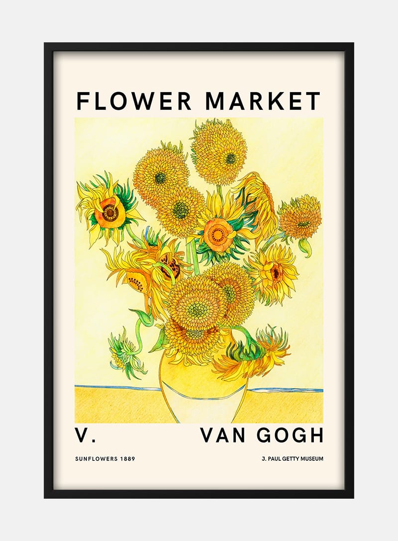 Billede af Van Gogh FLower Market No. 2 Plakat