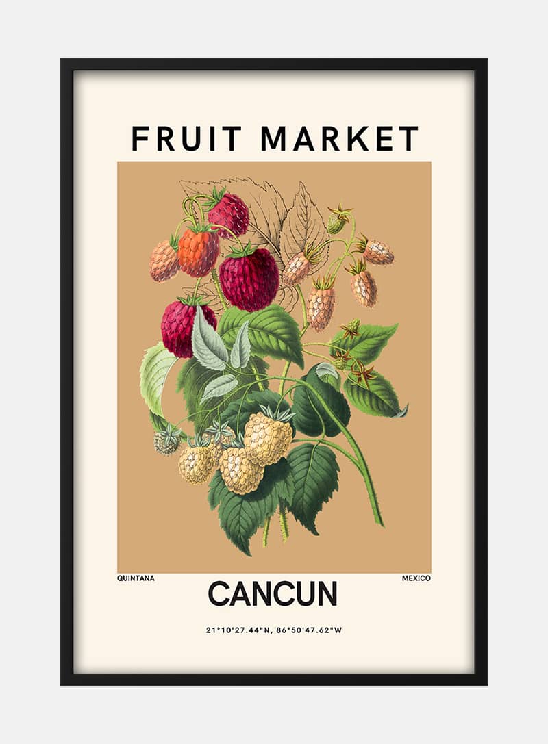 Billede af Fruit Market - Cancun Plakat