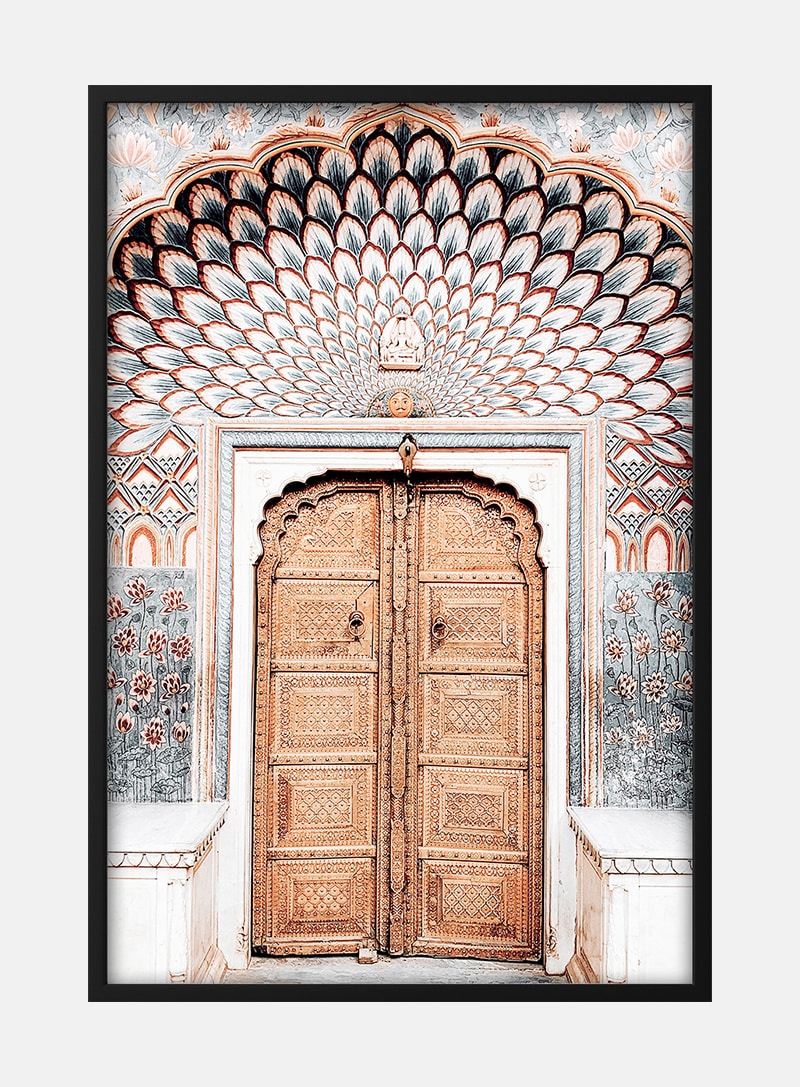 Beautiful door in Marrakech Plakat