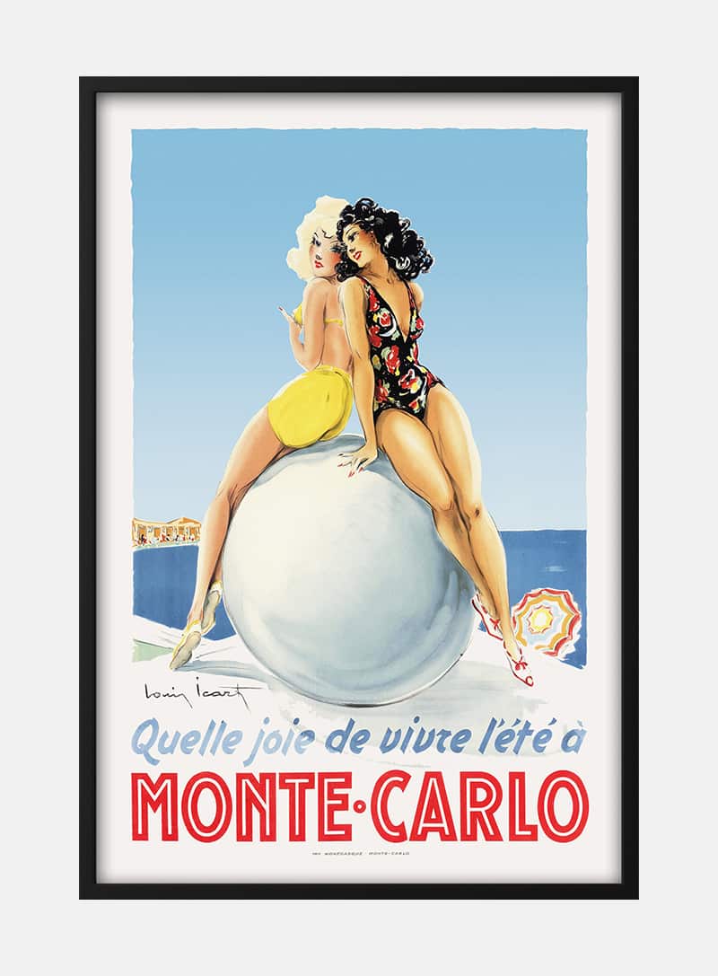 Billede af Monte Carlo Vintage Plakat