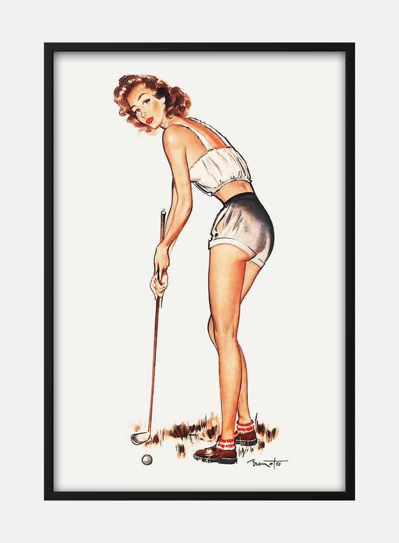 Billede af Vintage Golf Advertising Plakat