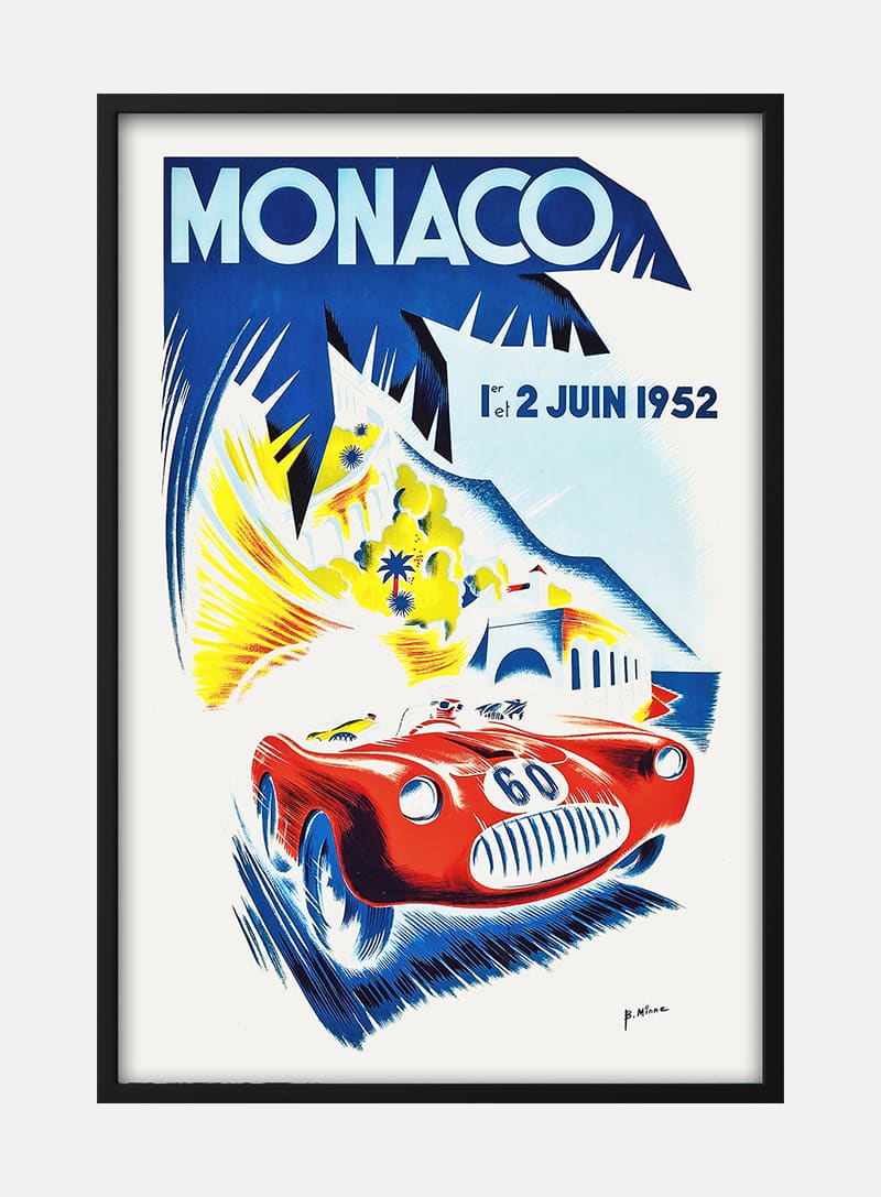Billede af Vintage Monaco Plakat