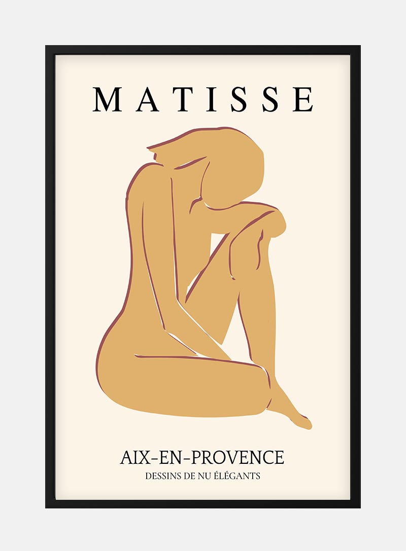Billede af Matisse Inspired Cutout Yellow Plakat