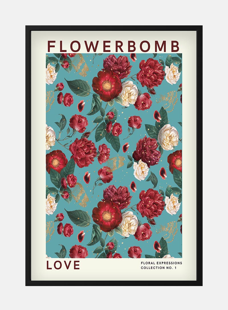 Billede af Flowerbomb - Love Plakat