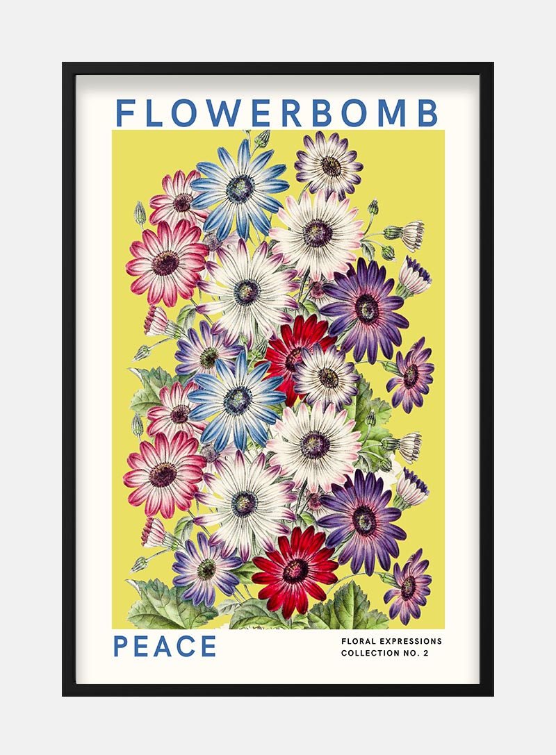Billede af Flowerbomb - Peace Plakat
