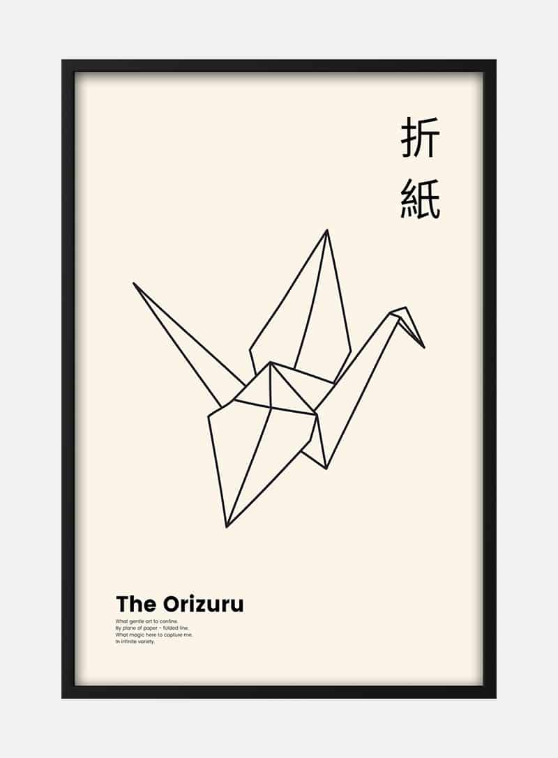 Japandi Origami Plakat