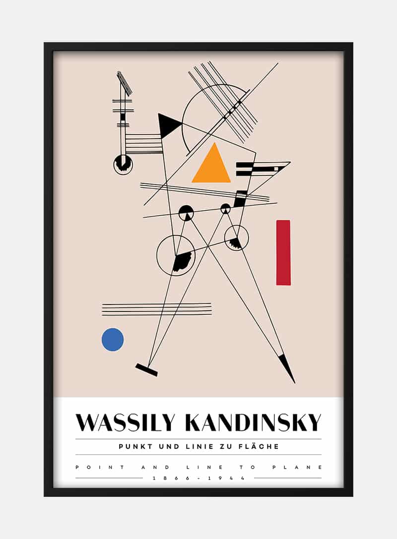 Billede af Kandinsky - Punkt und Linie Plakat