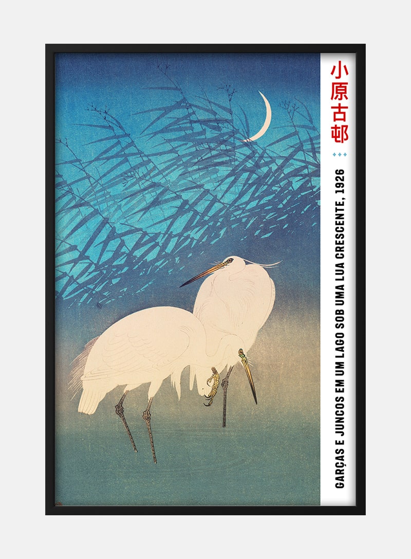 Ohara Koson - Two Cranes Plakat