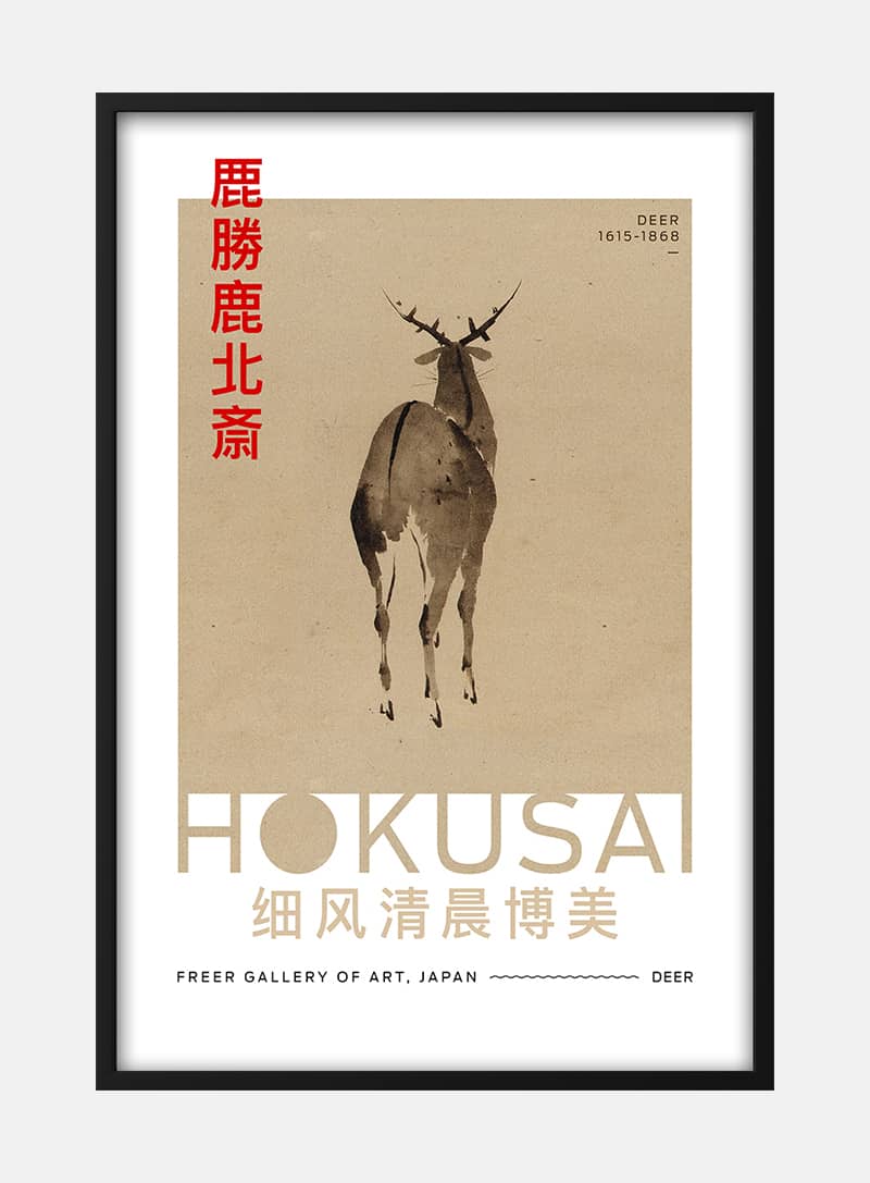 Katsushika Hokusai - Deer Plakat