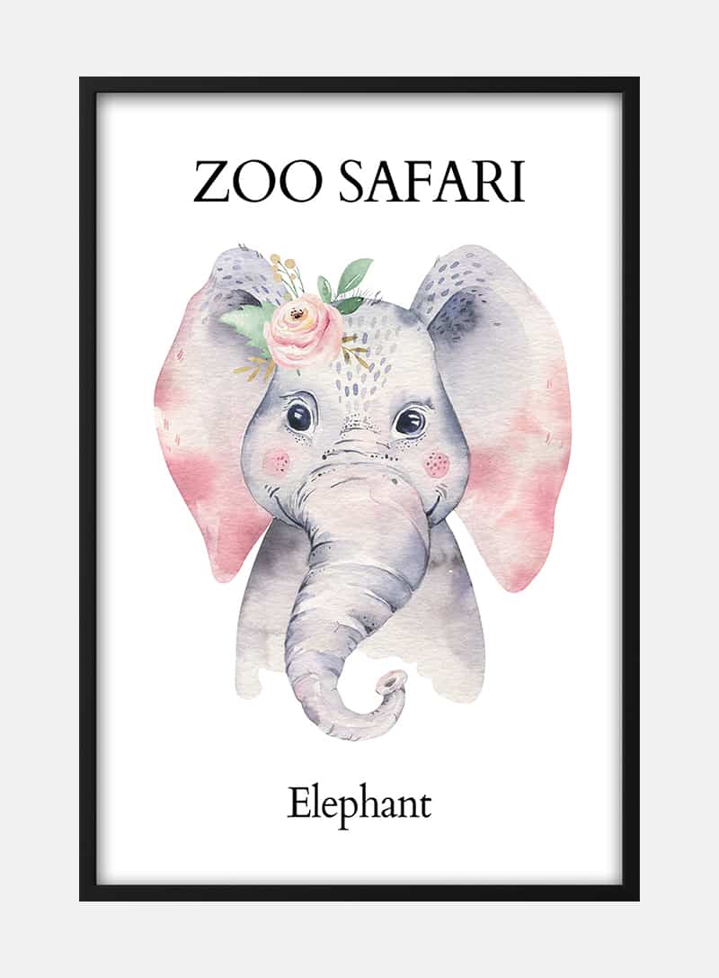 Billede af Zoo Safari - Elephant Plakat