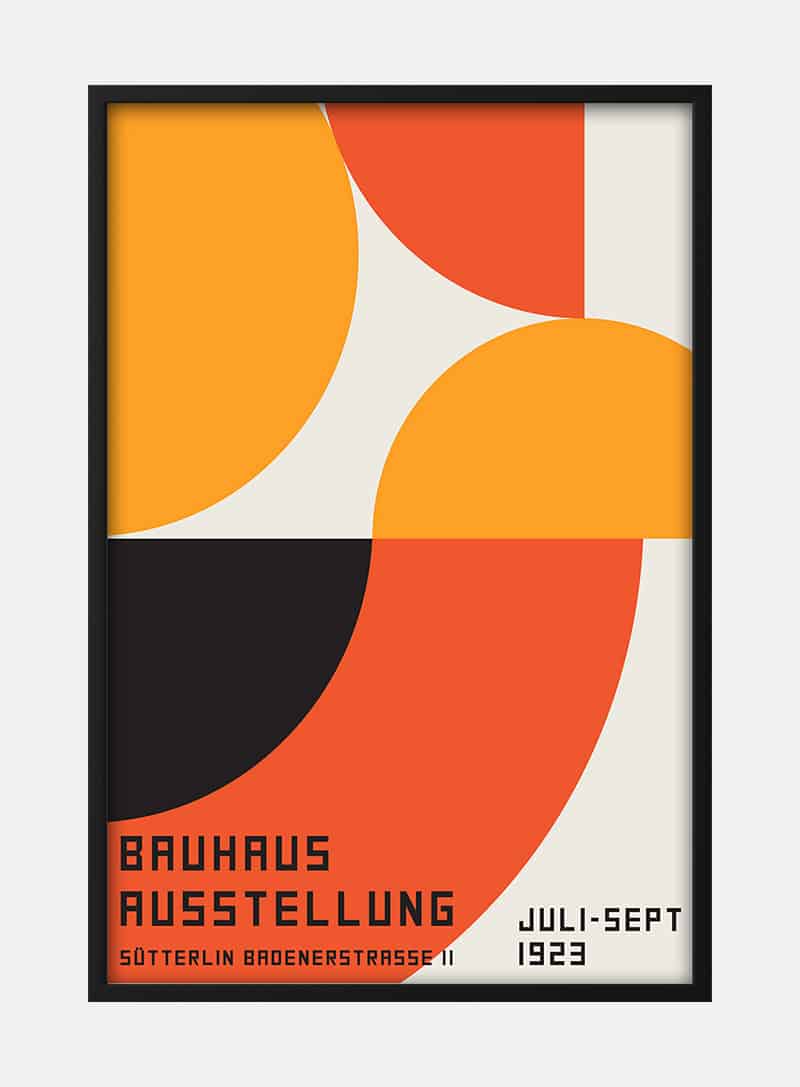 Bauhaus Orange Plakat