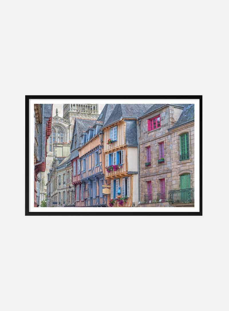 Billede af Old French Town Plakat