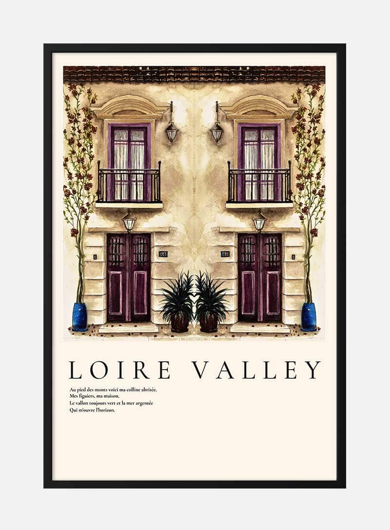 Billede af Old French Townhouse in Loire Valley Plakat
