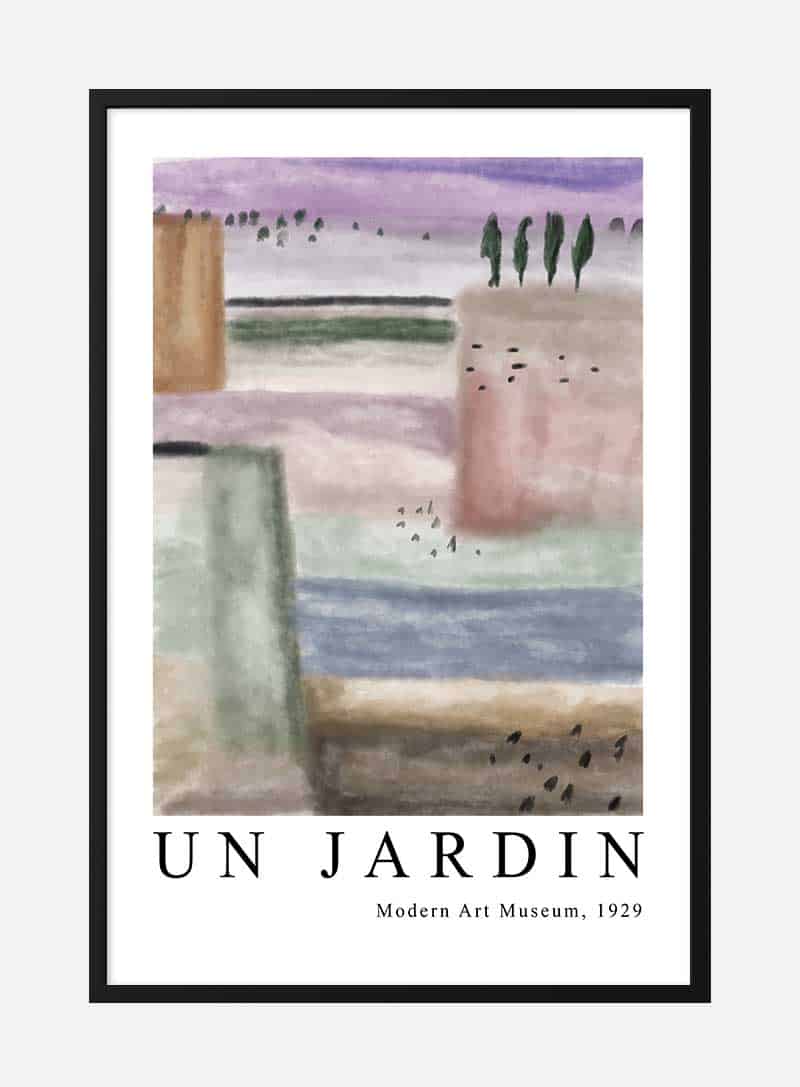 Billede af Un Jardin - Paul Klee Inspired Plakat