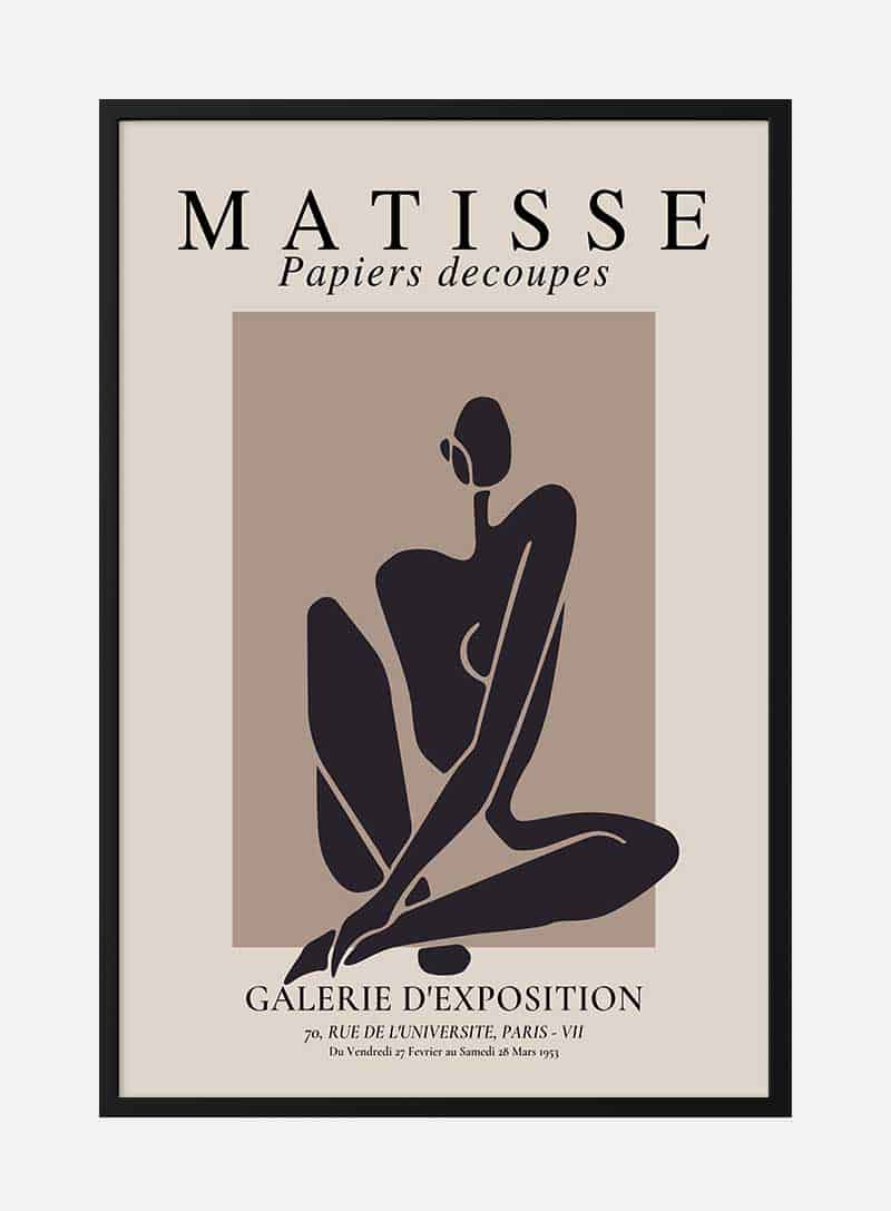 Matisse Inspired Black woman no. 2 Plakat