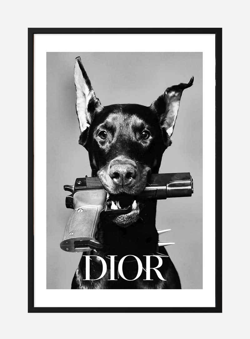 Billede af Dior Dog Plakat