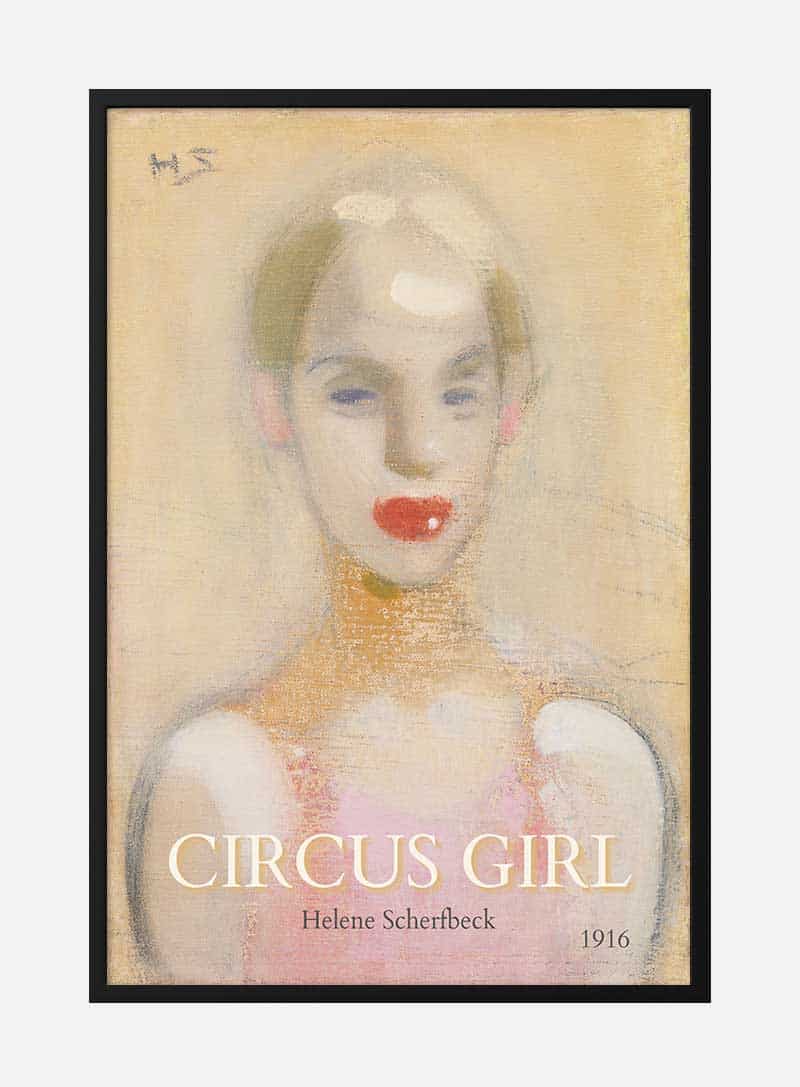 Billede af Circus Girl - Helene Schjerfbeck, 1916 Plakat