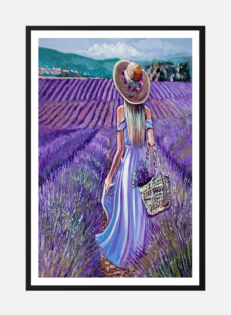 Violet fields Mademoiselle Plakat