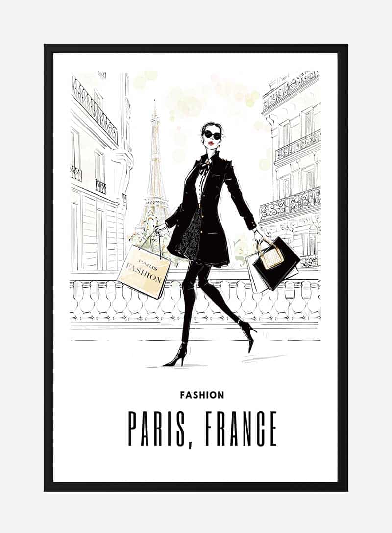 Billede af Fashion in Paris Plakat