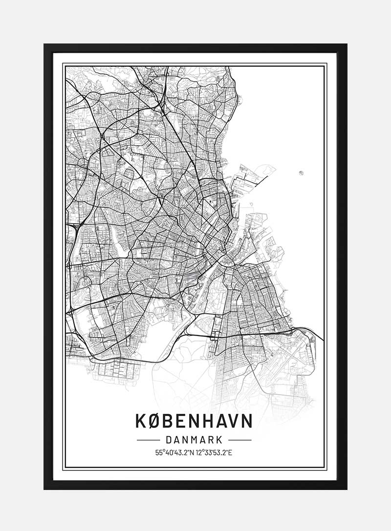 Kort over København - Byplakat